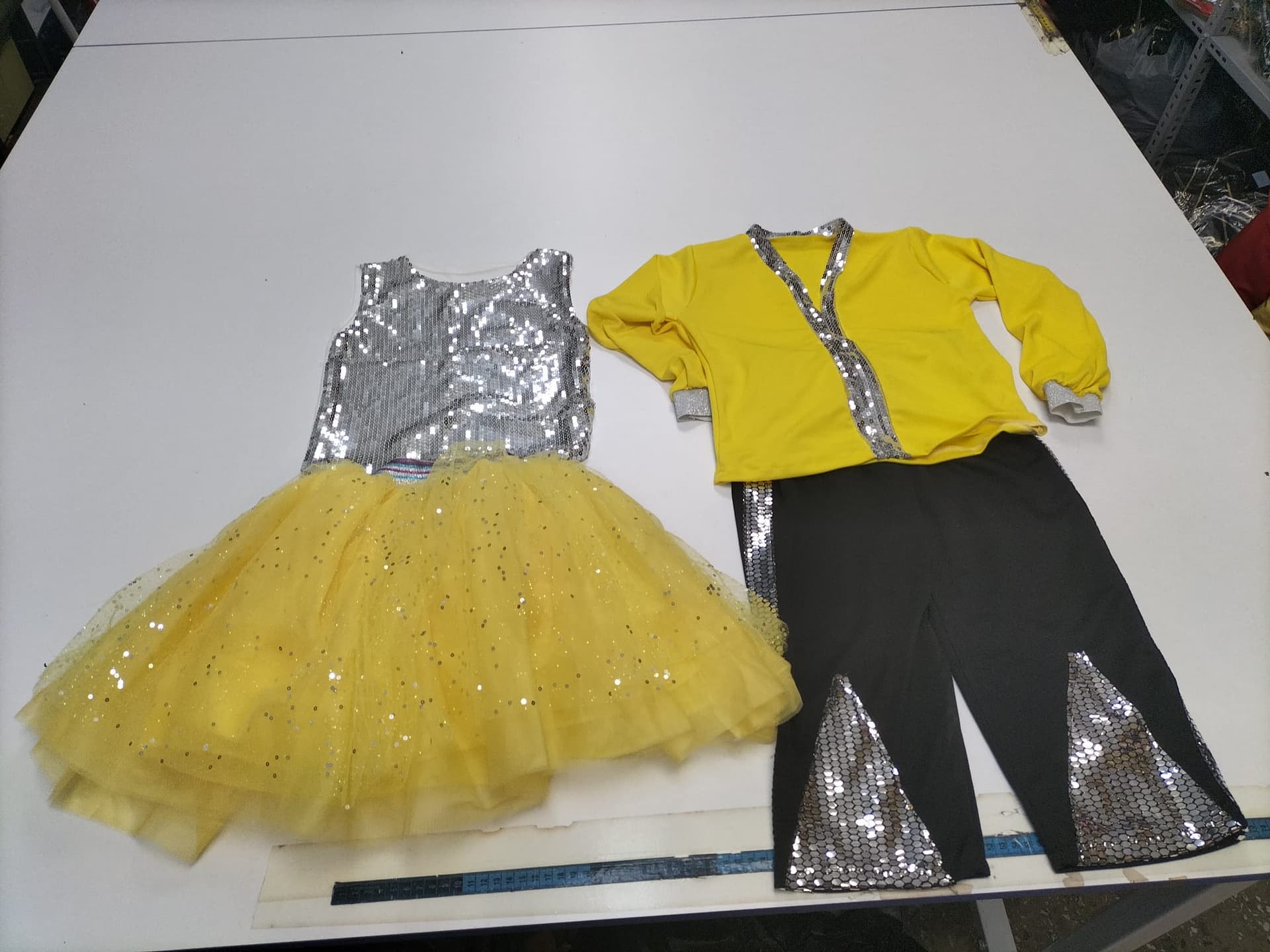 Sahne Kostümü İkili (Sarı-Gümüş)