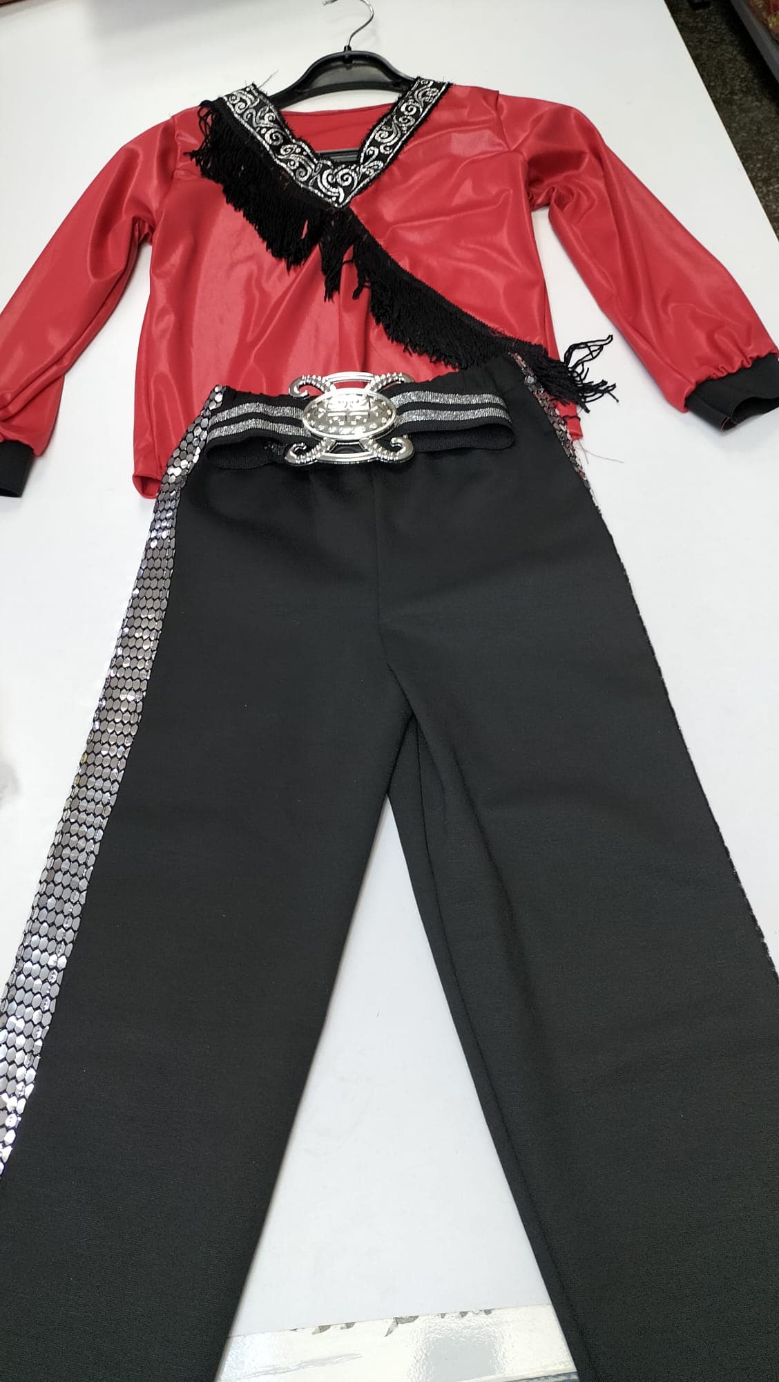 Çerkez Erkek Kostümü (Kırmızı-Gümüş)