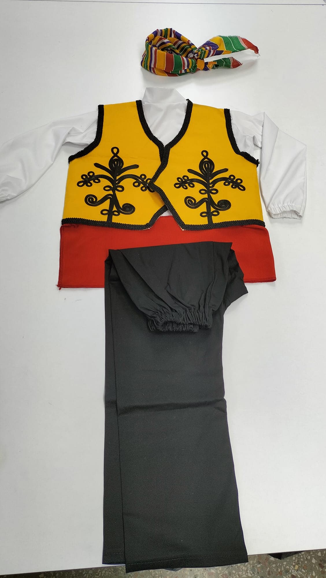 Zeybek Erkek Kostümü (Sarı-Siyah)