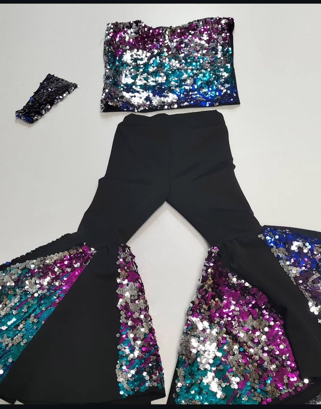 Sahne Kostümü (Mor-Mavi İspanyol Paça)